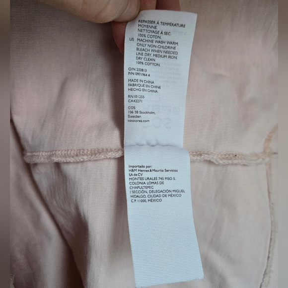 COS Soft Pink Short Sleeve Tee - Picture 5 of 6